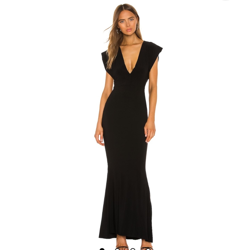 Norma Kamali X Revolve V Neck Rectangle Gown